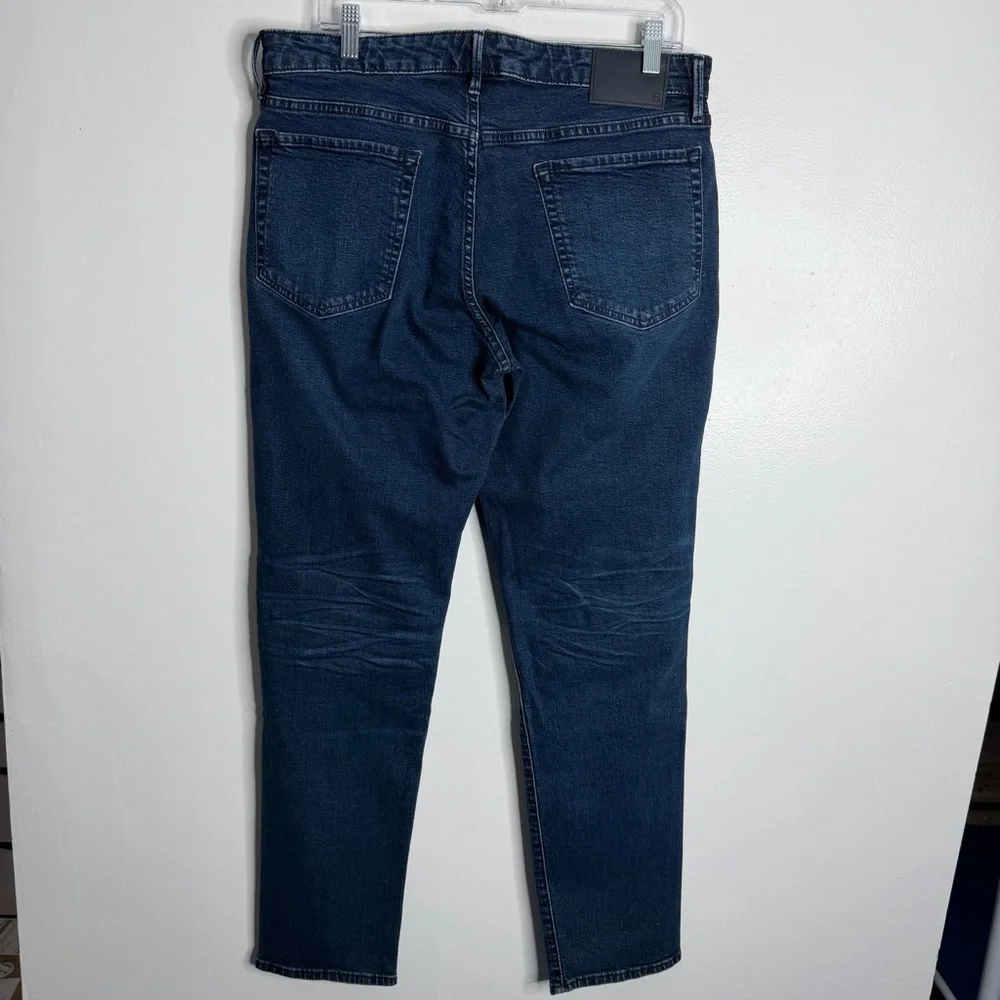 Bonobos Men’s Athletic Fit‎ Jeans Medium Wash Whiskering 33 x 32 Preppy Stretch